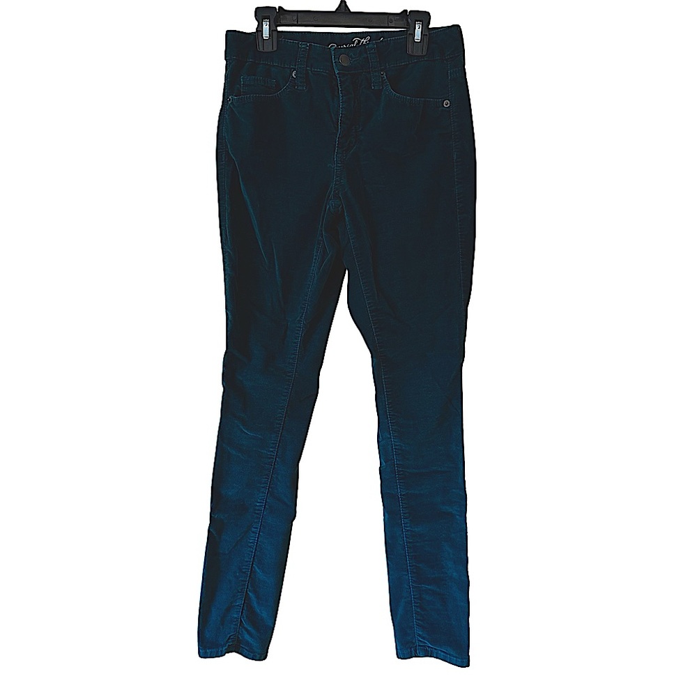 Universal Threads green velvet high rise skinny jeans